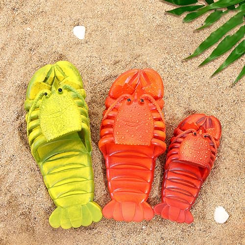 Image of JOYEAR Lobster Flip Flops - Slipper & Slide Pool Beach Shower Shoes in Deep Red