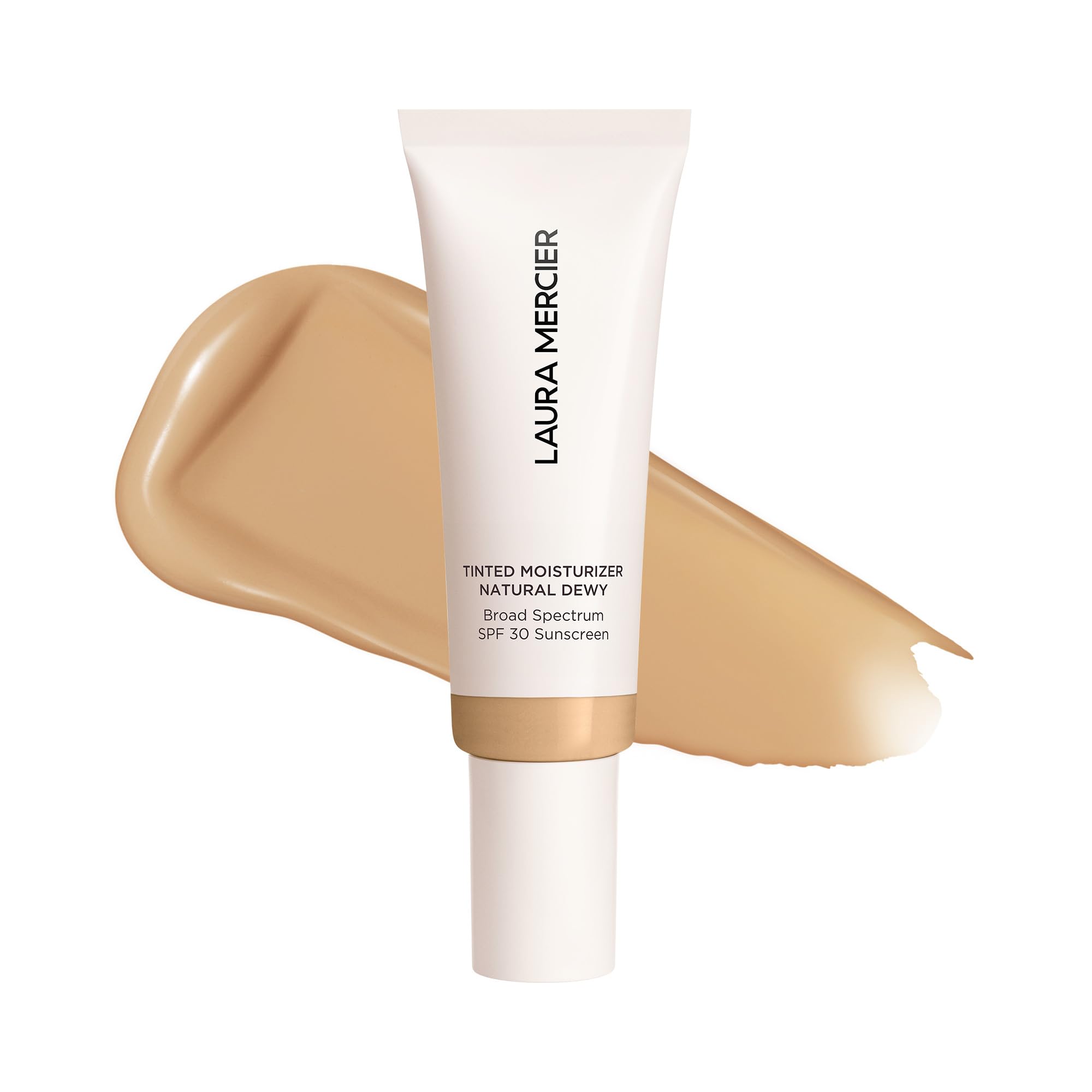 Laura Mercier Tinted Moisturizer Natural Dewy with SPF 30: 24HR+ Hydration, Long Lasting, Sheer to Light, Buildable Coverage, Dewy Finish, Improve Skin Tone and Texture, Skin Tint, Citrine