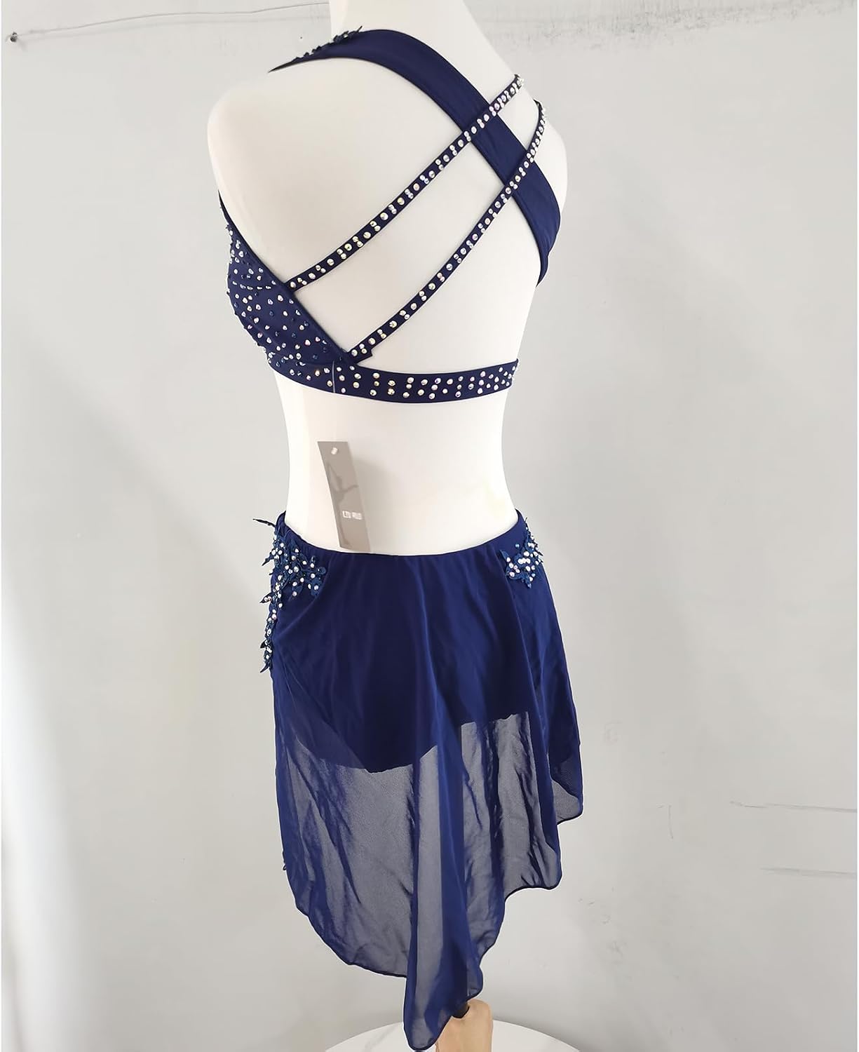 Blue Lyrical Dance Costume Elegant and Flowing for Performances and Competitions