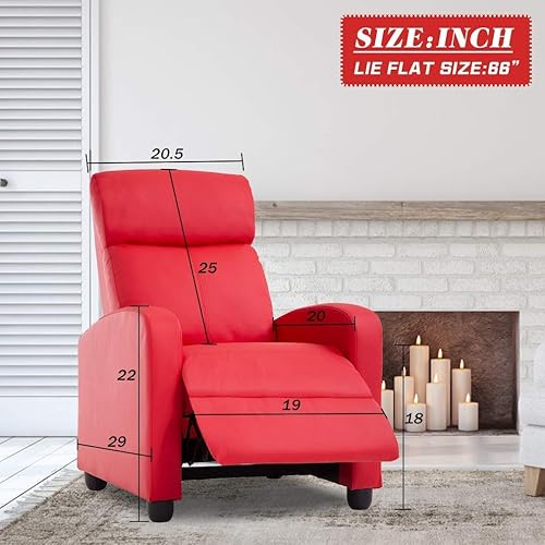 Miniatura 9 de Silla reclinable para adultos, sillón reclinable de masaje, silla ergonómica con control remoto, silla reclinable para juegos, silla de lectura