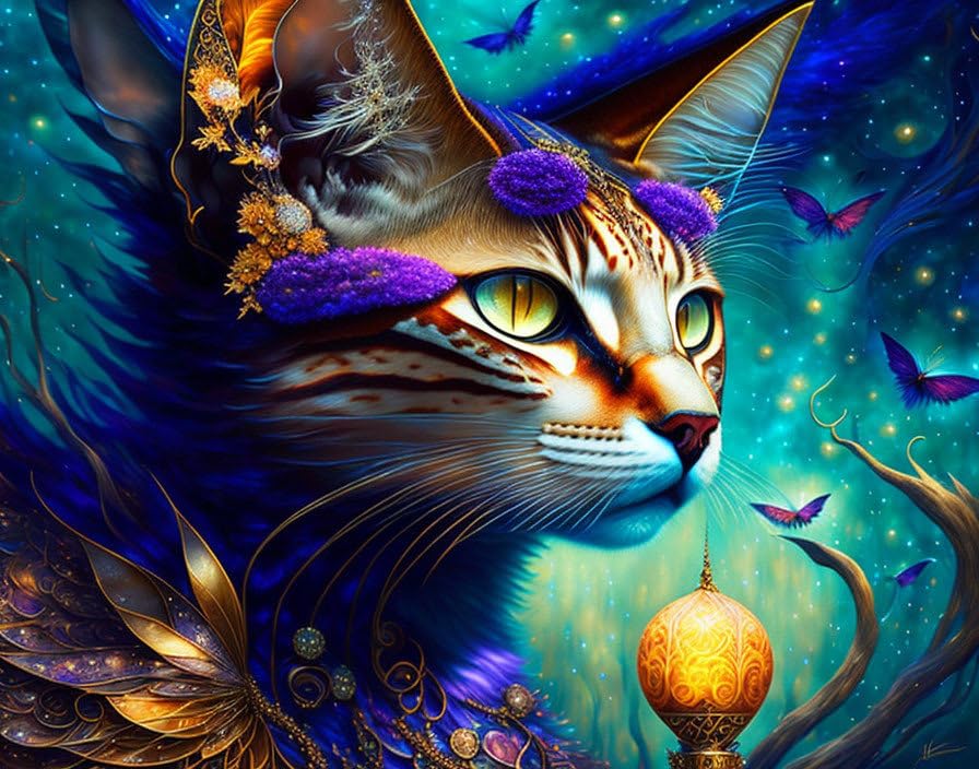 Peinture sur toile de chat 58x90 cm poster animalier sans cadre pour salon