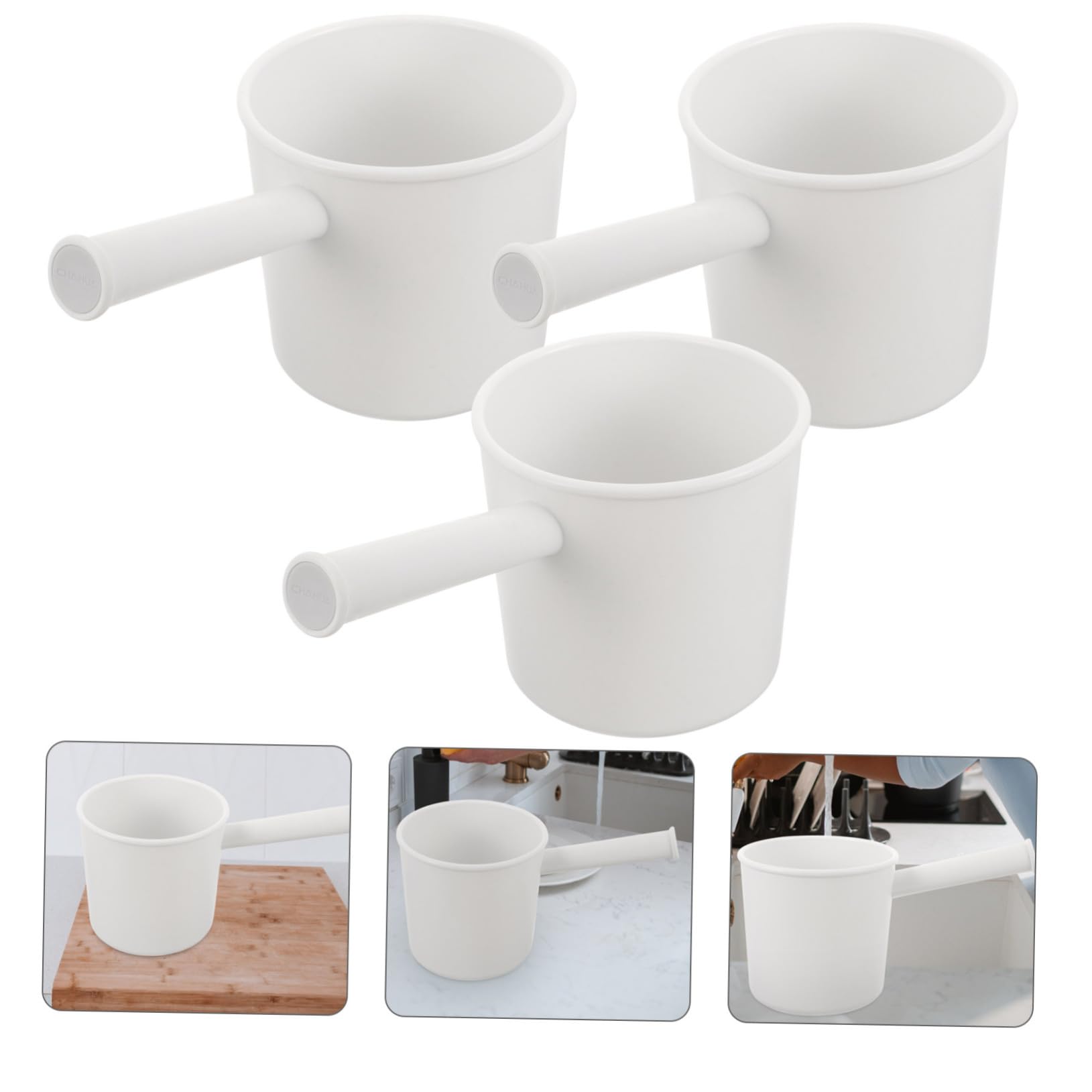 Cabilock 3pièces Louche Plastique pour Cuisine Louche à Eau de Bain Lot de Louches Couleur Aléatoire