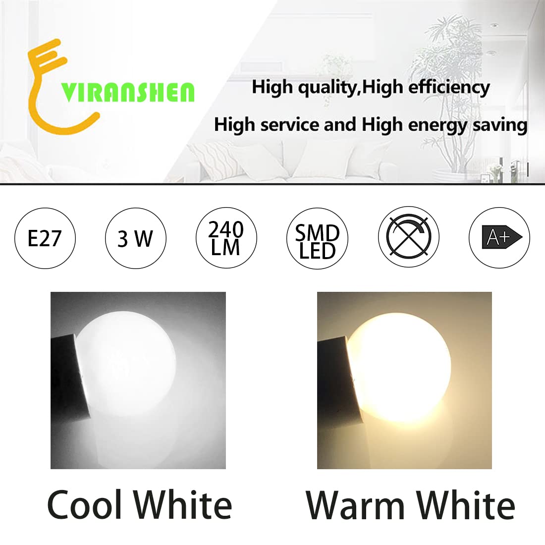 40 Pack Bombillas LED E27 3W, Blanco Cálido, 240 Lm, G45 LED Lámparas Luz Ambiente para Hogar Jardín Navidad Terraza Patio Decoración Fiestas Pergolas Luces interiores y exteriores