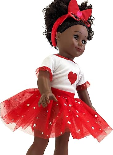 Miniatura 4 de Playtime by Eimmie Ropa de muñeca de 18 pulgadas, vestido tutú rojo y accesorios de atuendo a juego, trajes para muñecas americanas, generadoras y