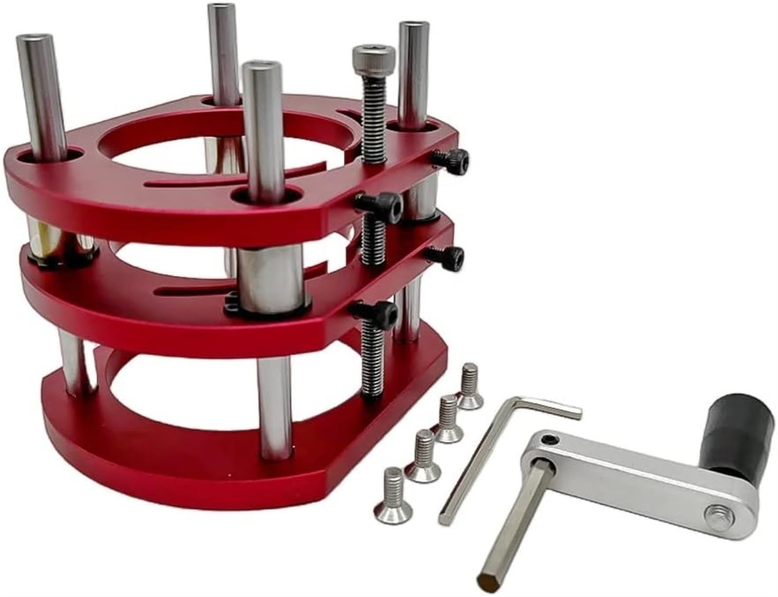 Sollevatore per fresa con kit di sollevamento per fresa con piastra superiore, base di sollevamento per fresa per scanalatura e rifilatura della lavorazione del legno - Design universale, leggero e