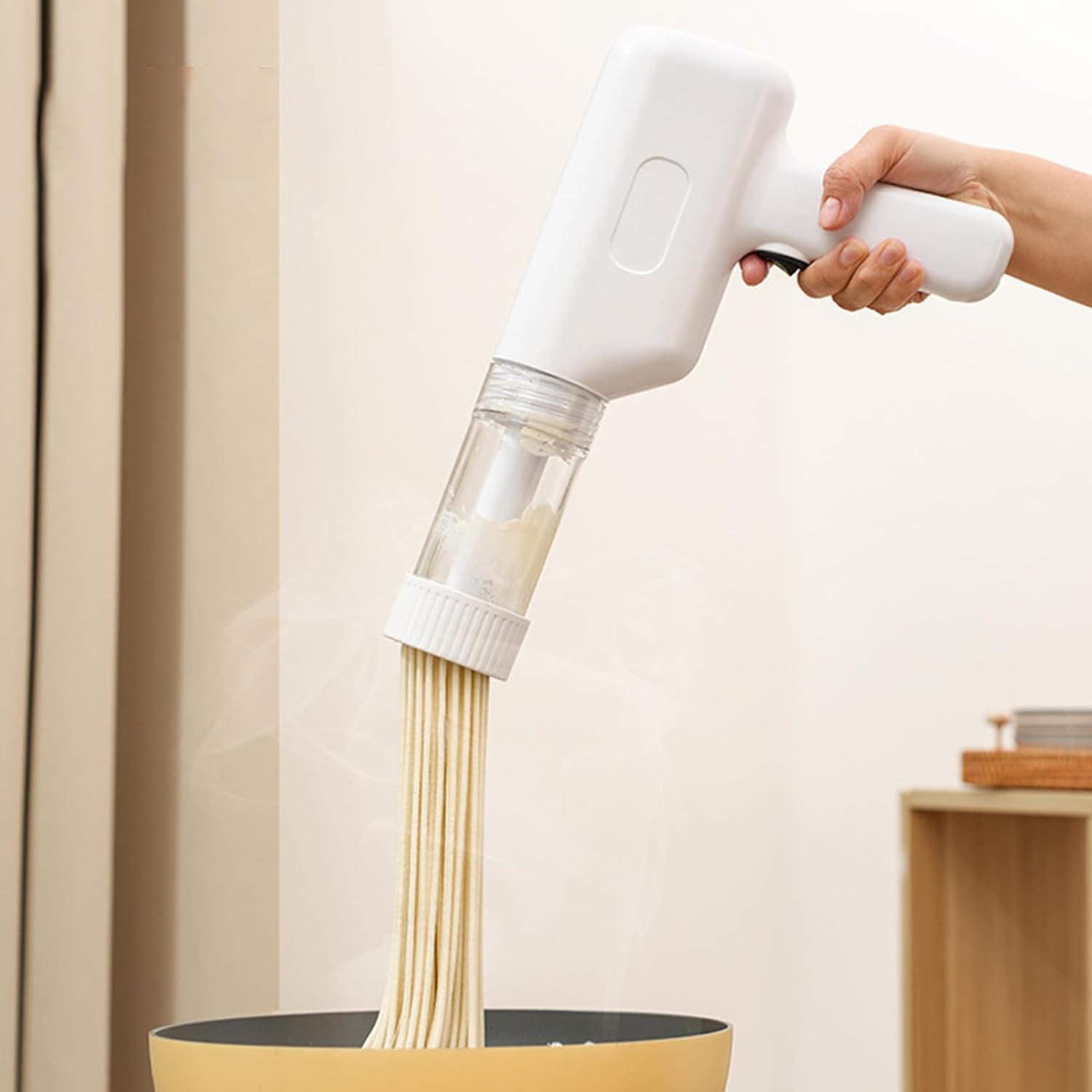 Ladila Electric Pasta Maker Machine Kitchen Tools, Cordless Pasta Machine, Noodle Maker Home Small Portable, Homemade Spaghetti Ramen-image-36