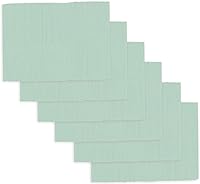 Vista 8 de Juego de servilletas de dos tonos, verde bosque, 100% algodón, tamaño de servilleta de 18 x 18 pulgadas, adecuado para comidas formales, comidas