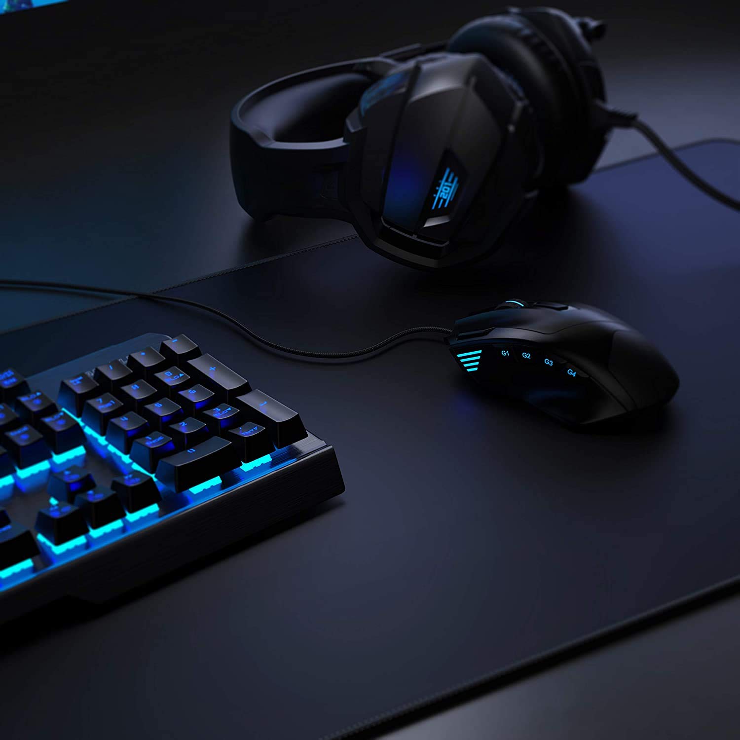 TITANWOLF Tappetino Mouse da Gioco XXXL 1200x400mm Oversize per Mouse e Tastiera
