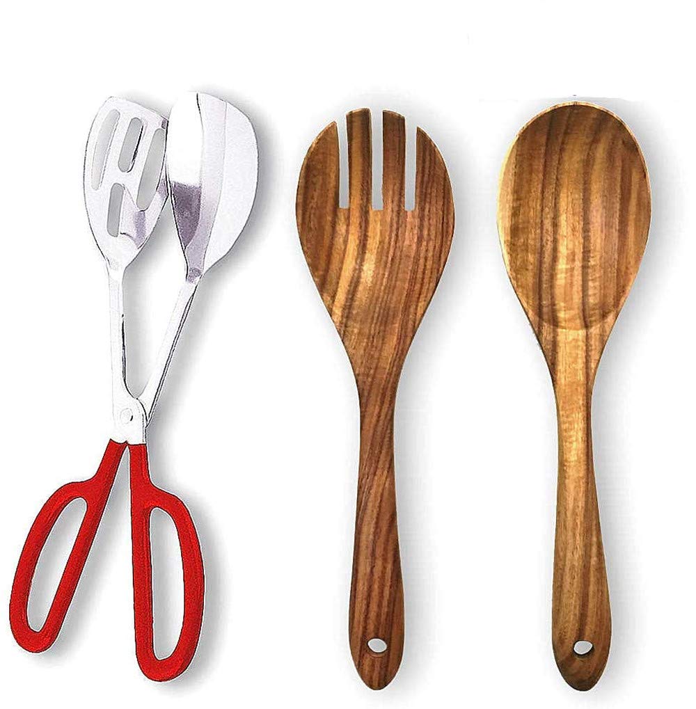 Buy Buffet Tongs,Acacia Salad Servers,AIVS Stainless Steel Buffet Party Catering Serving Tongs