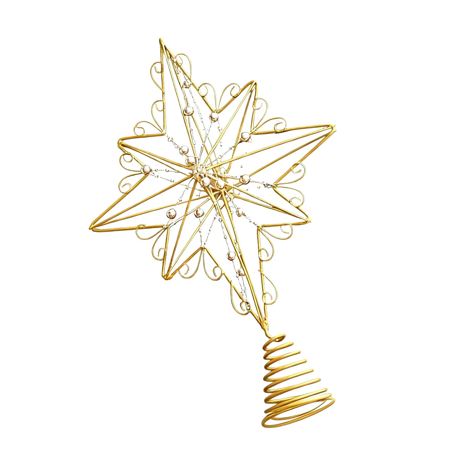 carotoe Star Shaped Christmas Tree Toppers Metal Festival Irregular Adornment Parties Decoration for Indoor/Outdoor Use Stylish Christmas Tree Ornament