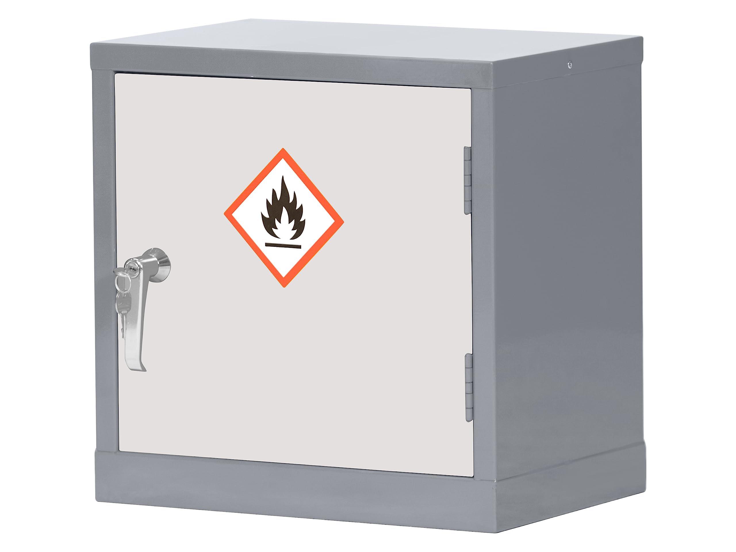The Workplace Depot Hazardous Storage Cabinet – Grey COSHH Chemical Cupboard with Lockable Steel Door, Leakproof 5L Sump – HSE & DSEAR Compliant Safety Cabinet for Schools, Labs & Workshops – 460mm