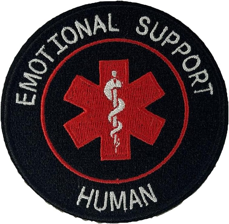 Emotional Support Human, Morale Patch, Meme Patch, Morale Patch, Military Patch, Hook and Loop, Tactical Backpack, Murph, Veteran Owned