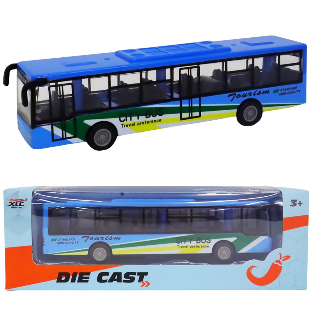 YskerrigToy Mini Bus Auto, Bus Spielzeug Pull Back Spielzeugautos Mini Buses Auto Zurückziehen tadtbus Spielzeugauto Friction Autos BusModell für Jungen Mädchen Geburtstags Geschenke(Blau)