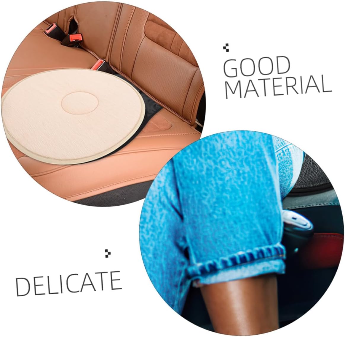 ULTECHNOVO 2pcs Elderly-Friendly Swivel Seat Pad Car Seat Swivel Cushion for Comfort Convenience