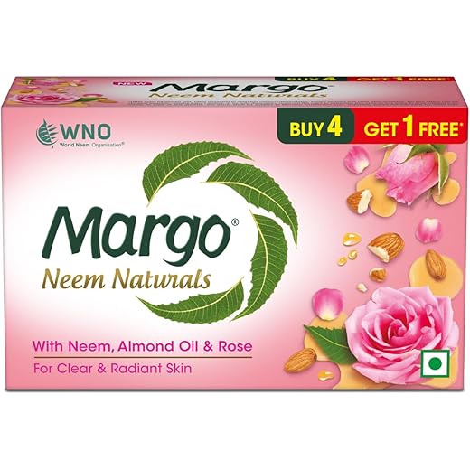 Margo Neem Soap 1000 Leaves 500gm - Almond Rose