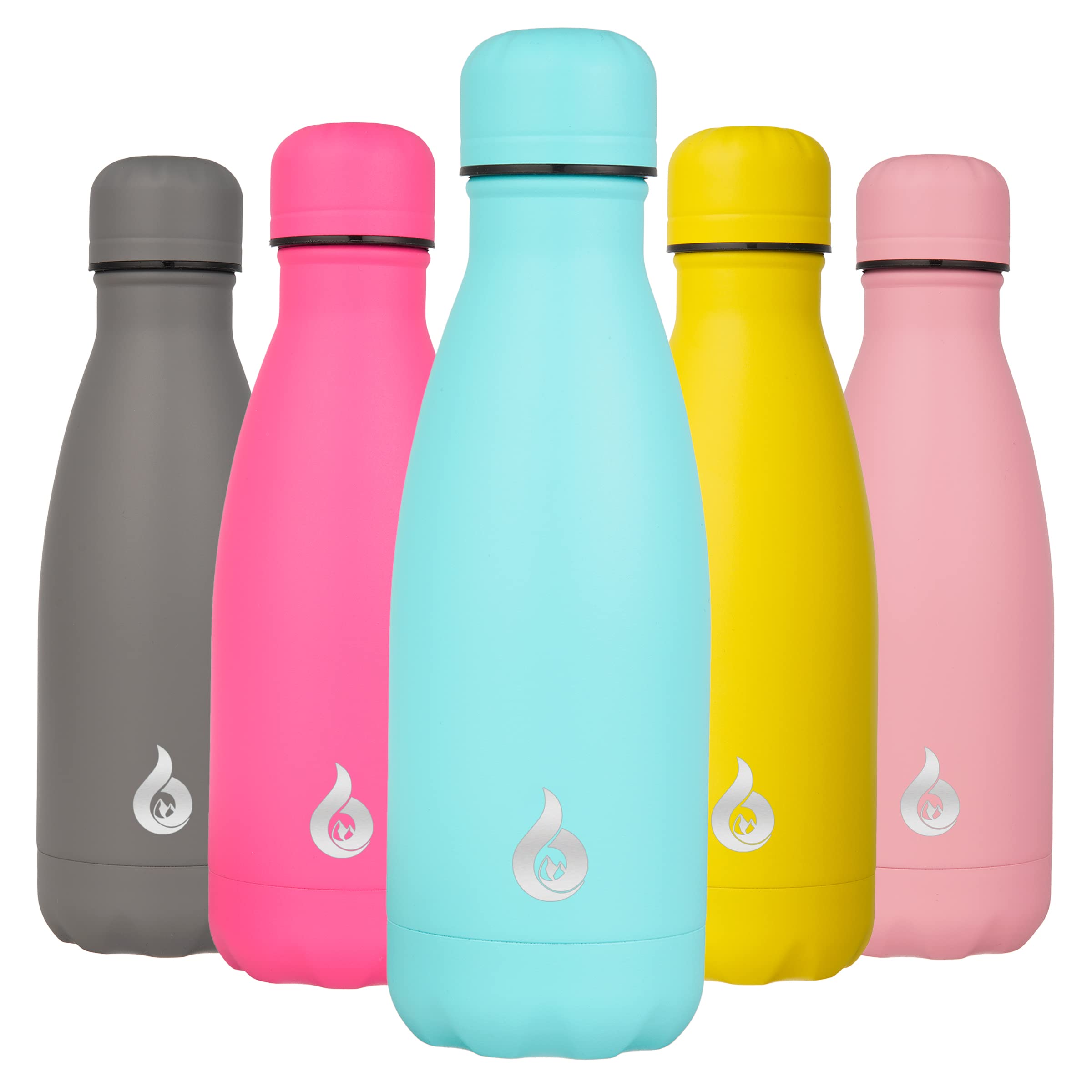 BJPKPK 12 oz Small Insulated Water Bottle, Stainless Steel, Leak Proof | Double Wall Vacuum, Keeps Hot/Cold, Sweatproof, BPA Free, Spill Proof, Travel & Sports, Turquoise Turquoise 12 Ounces