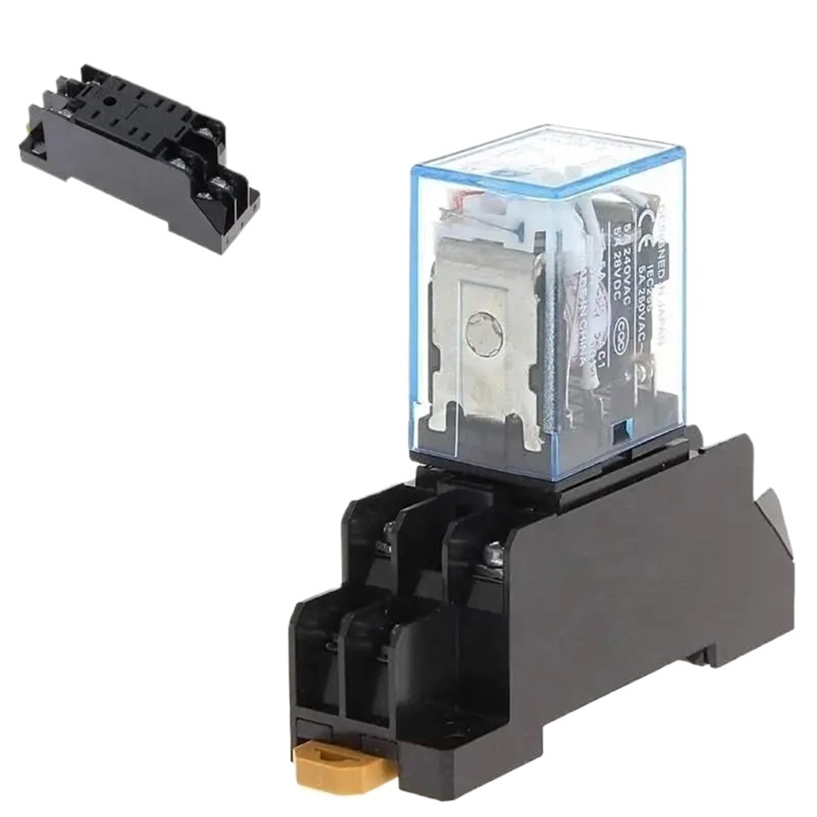 Bobina de relé MY2P HH52P MY2NJ Interruptor de relé electromagnético mini DPDT general con base de zócalo LED CA 110 V 220 V 12 V 24 V(AC 220V)