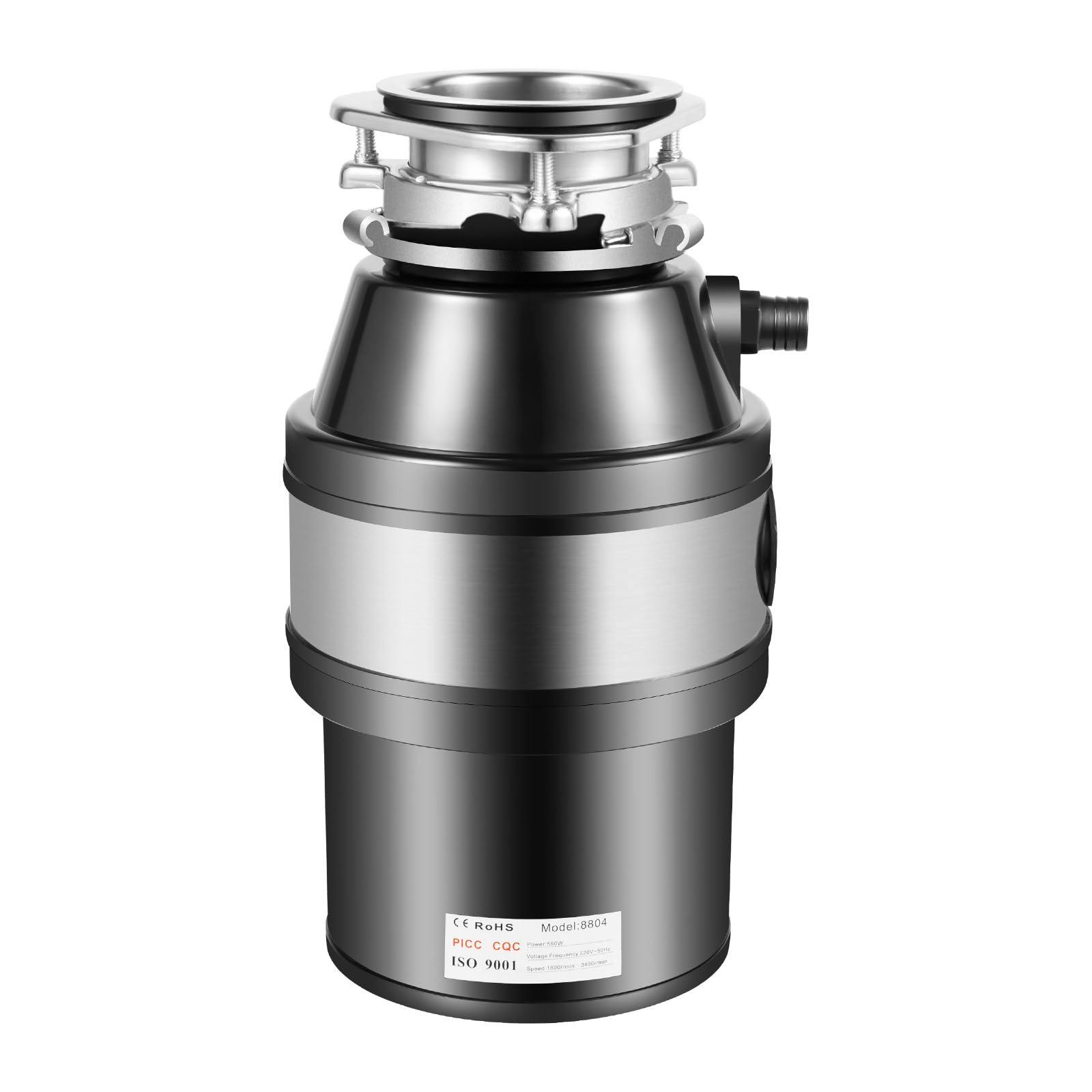 Trituradora de residuos de cocina de acero inoxidable, capacidad de 1 L, trituradora de residuos domésticos, trituradora de alimentos, 2600 RPM