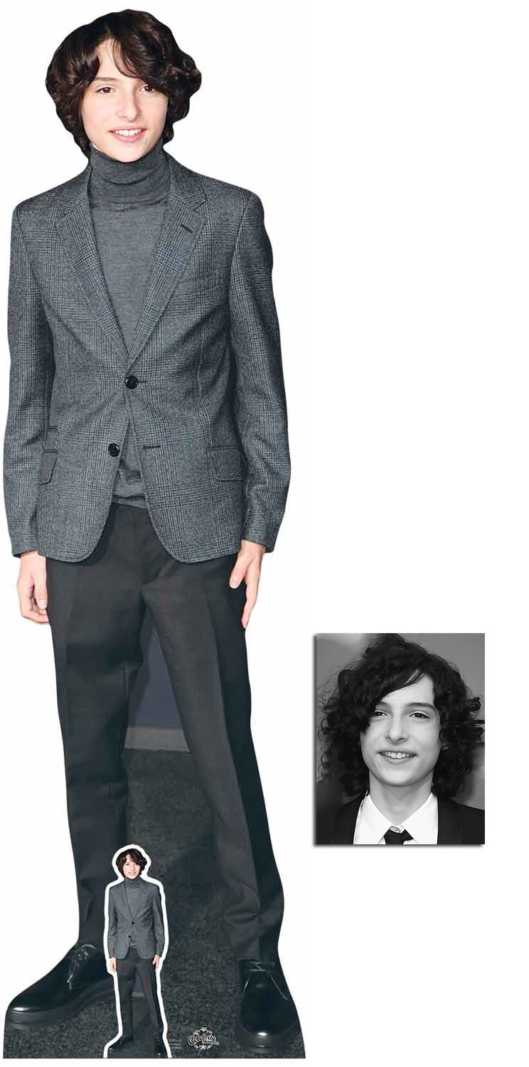 Finn Wolfhard Lifesize and Mini Cardboard Cutout Fan Pack 173cm x 50cm, Includes 8x10 Star Photo