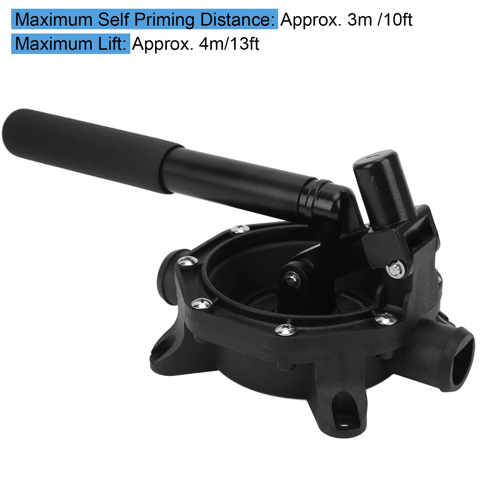 Bomba de sentina Marina VOBOR, autocebante Manual, 45Lpm, 720GPH, aleación de Aluminio para Transferencia de Agua, Bomba de sentina para Barcos