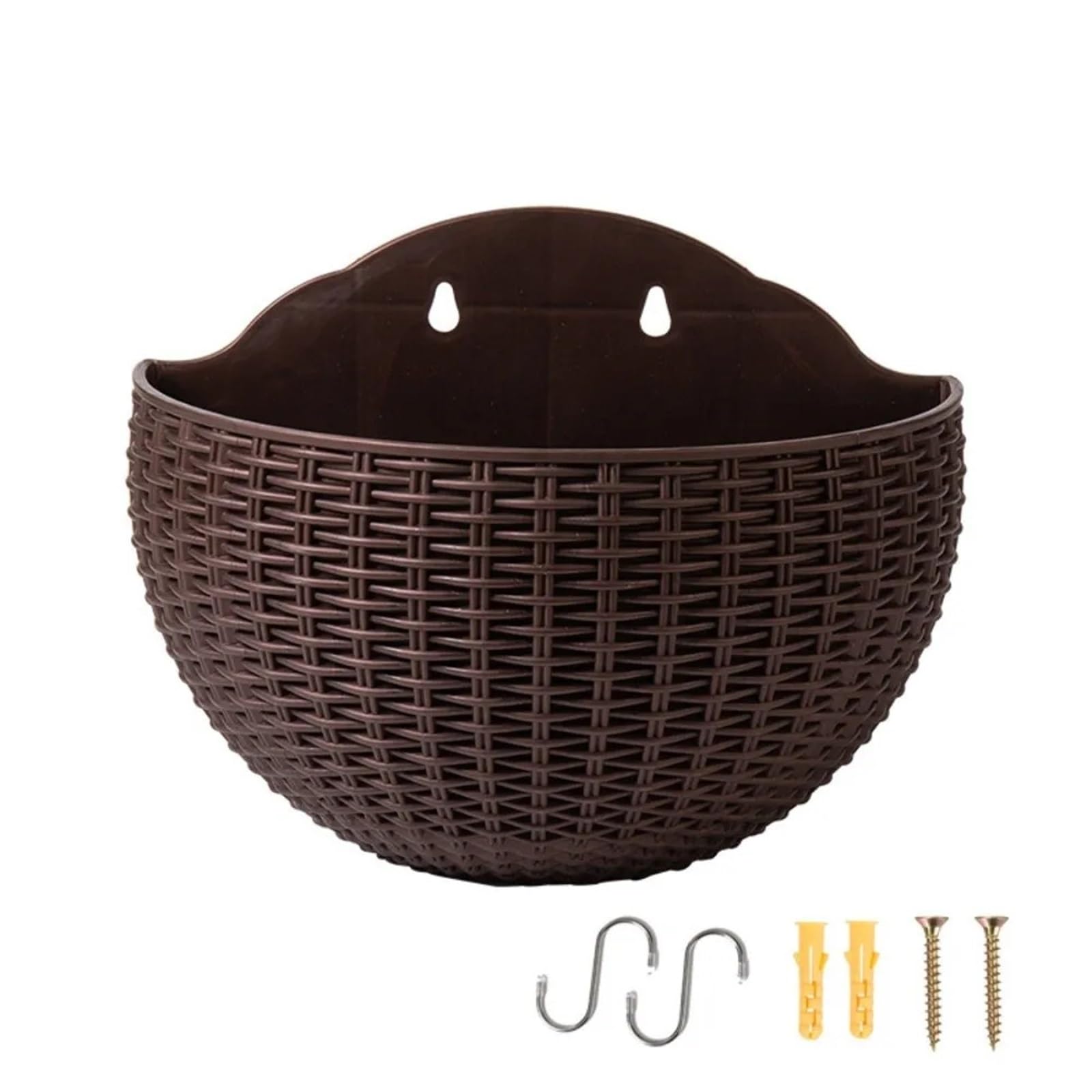 Wall Mounted Vase Rattan Weaving Wall Hanging Flower Pot