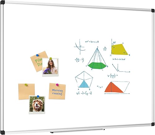Miniatura 2 de XBoard Pizarra magnética con marco de aluminio de borrado en seco con bandeja de marcador desmontable