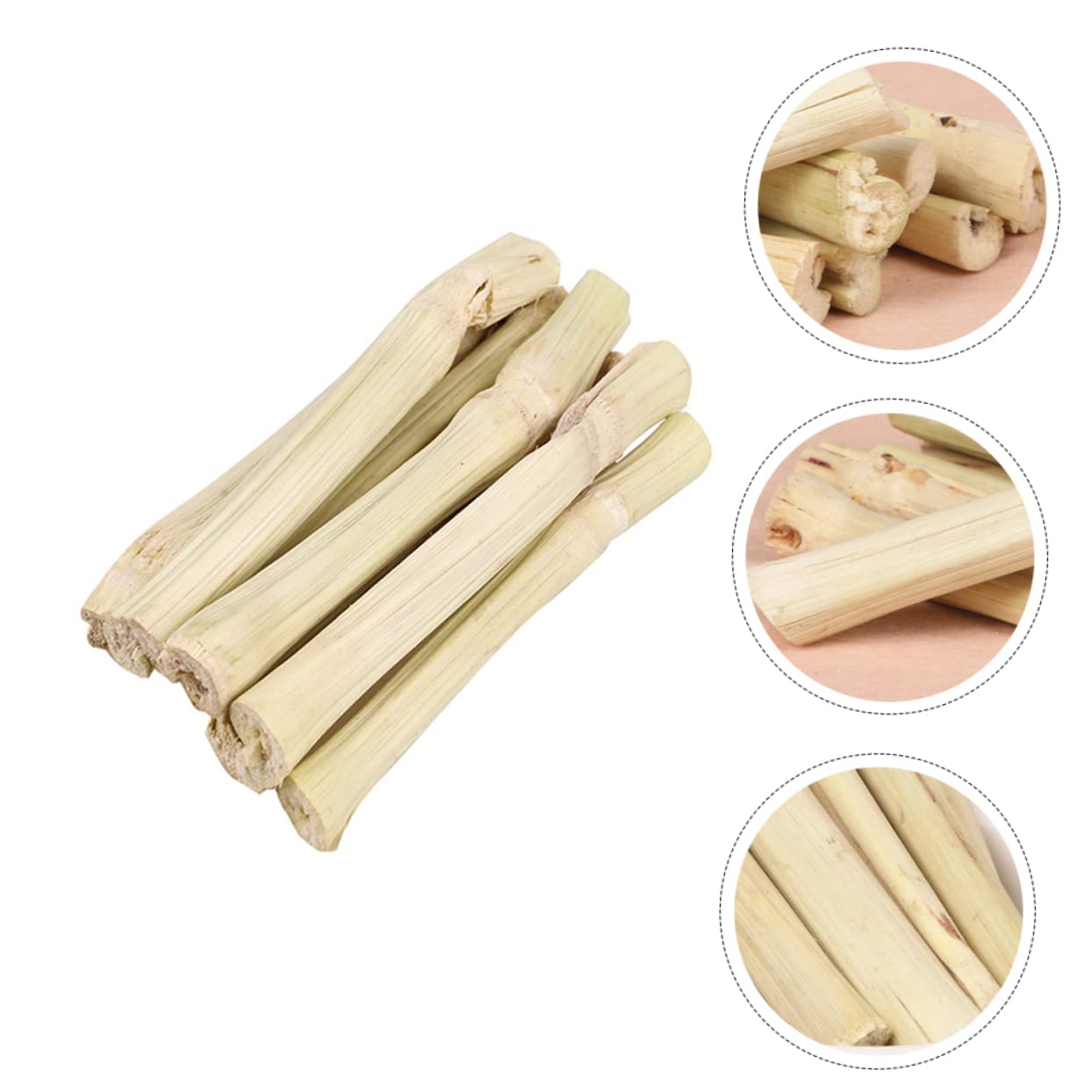Toddmomy Natürliches Kauspielzeug für Kleintiere aus Beige Bambus Verschleißfest und Unterstützt Gesundes Zahnwachstum für Hamster und Meerschweinchen zur Zahnpflege