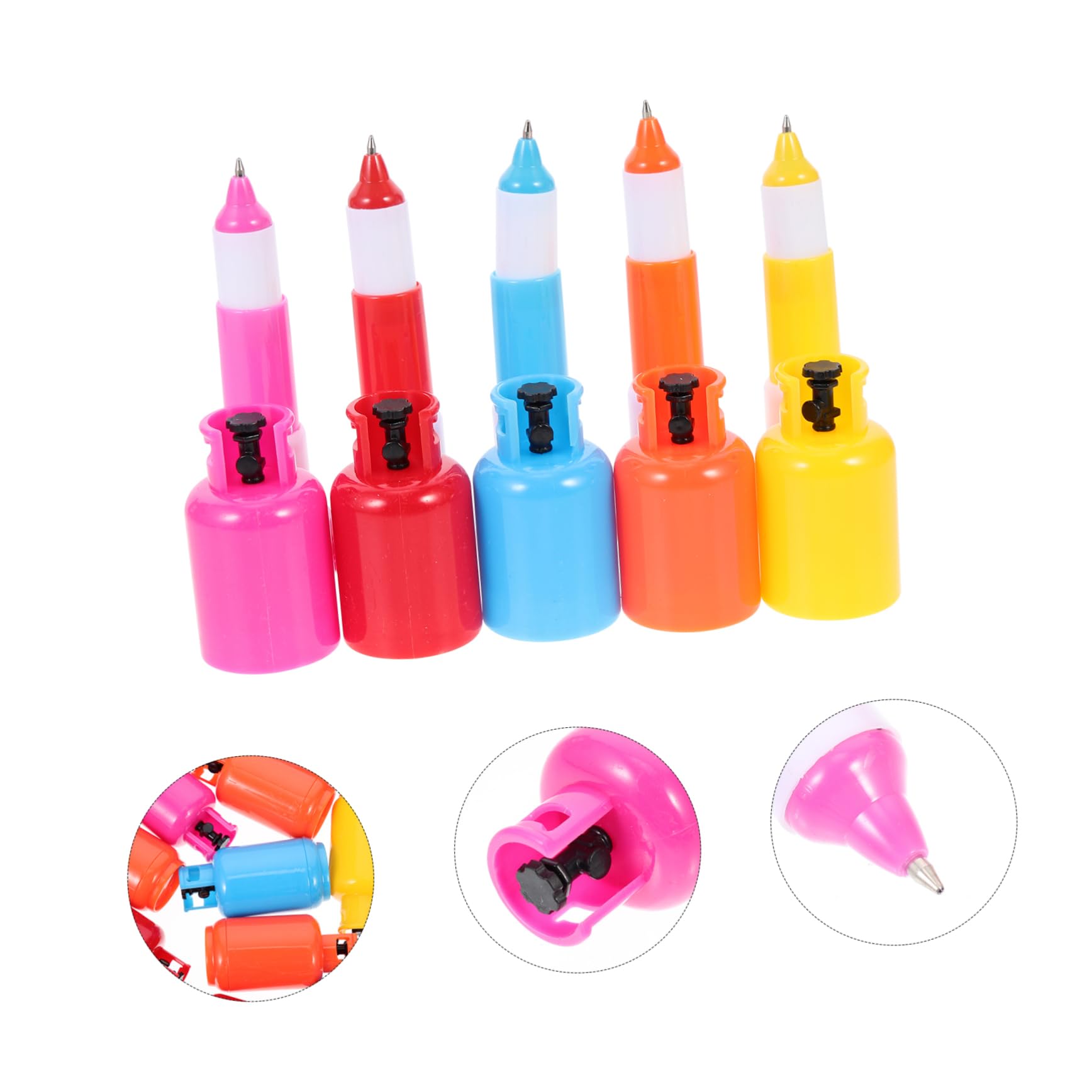 Tofficu 4 Set Penna A Sfera Per Serbatoio Di Gas Evidenziatori Prodotto Multi Punto Gel Agitarsi Penne Nere Gadget Comode Mini Penne Comode Per Pillole Plastica 18 Pezzi * 4