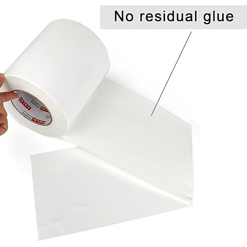 Miniatura 4 de Cinta adhesiva blanca de 6 pulgadas, resistente de 6 pulgadas x 55 yardas de ancho, impermeable, resistente a los rayos UV para manualidades,