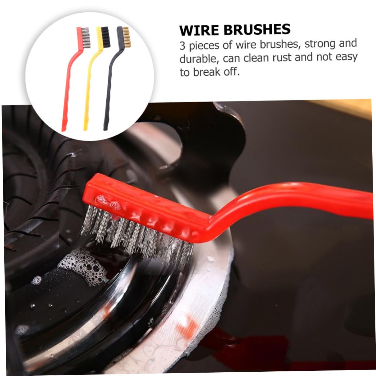 JECOMPRIS Lot De 3 Brosses Anti-rouille Pour La Maison