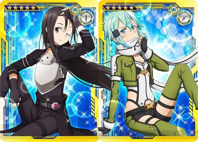 Amazon ソードアートオンライン Sao キリト シノン Saoac アーケード 限定 可憐な銃剣士 美麗な狙撃手 カード 完凸 2点セット アイドル 芸能人グッズ 通販