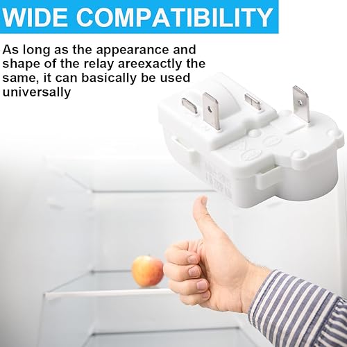 Miniatura 5 de Jingzan Paquete de 2 compresores de refrigerador de 2 pines, relé de arranque PTC, protector de carga para Danby Haier Midea Mini refrigerador