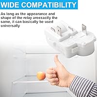 Vista 5 de Jingzan Paquete de 2 compresores de refrigerador de 2 pines, relé de arranque PTC, protector de carga para Danby Haier Midea Mini refrigerador