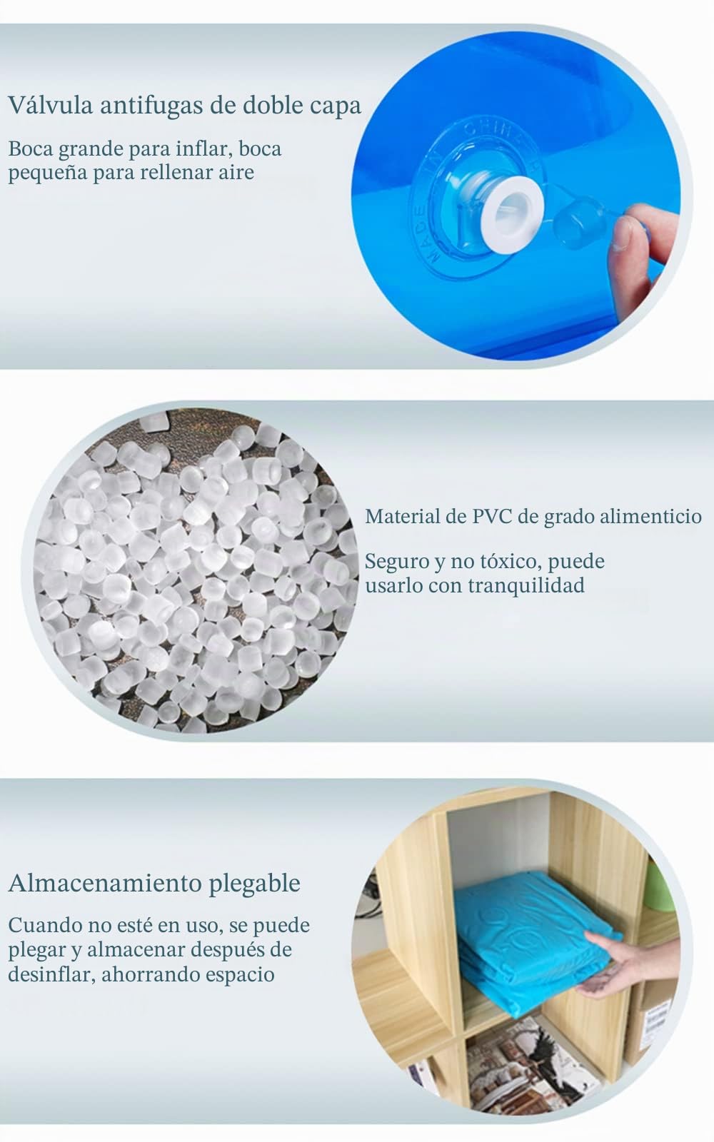 Piscina inflable, bañera plegable inflable para adultos, piscina infantil para balcón, jardín, piscina rectangular con gran respaldo trasero asiento y soporte para