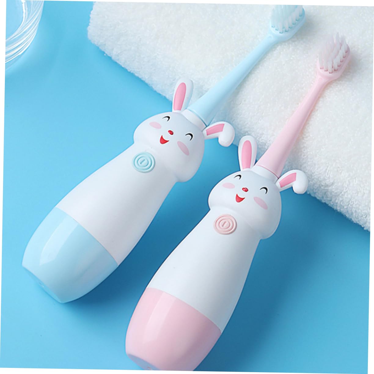 PACKOVE 3sets Spazzolino Elettrico Sonic Per Ragazza Ragazza Design Cartoon Ricaricabile Usb Facile Usare e Portatile Residui Per Viaggi e Uso Rosa