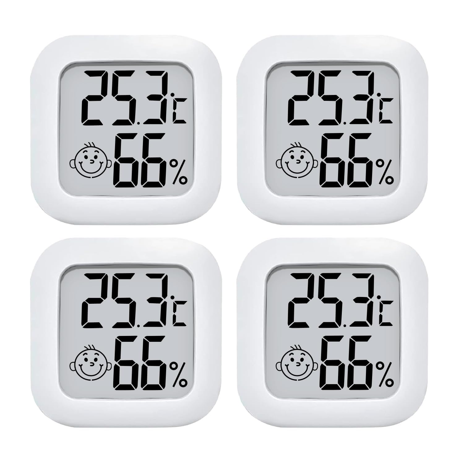 PAIRIER 4 pièces Thermomètre Hygromètre Intérieur LCD Mini