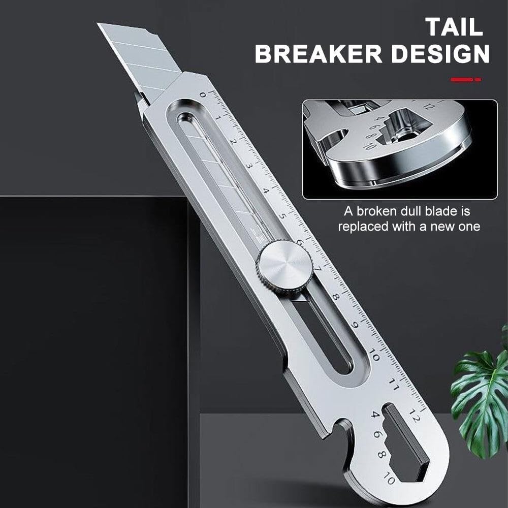 Kelexx 6-in-1 Professional Safety Retractable Utility Knife – Multi-Functional Carpet Cutter & Box Opener for Home, Office, DIY, Heavy Duty Tasks - Image 4 thumbnail