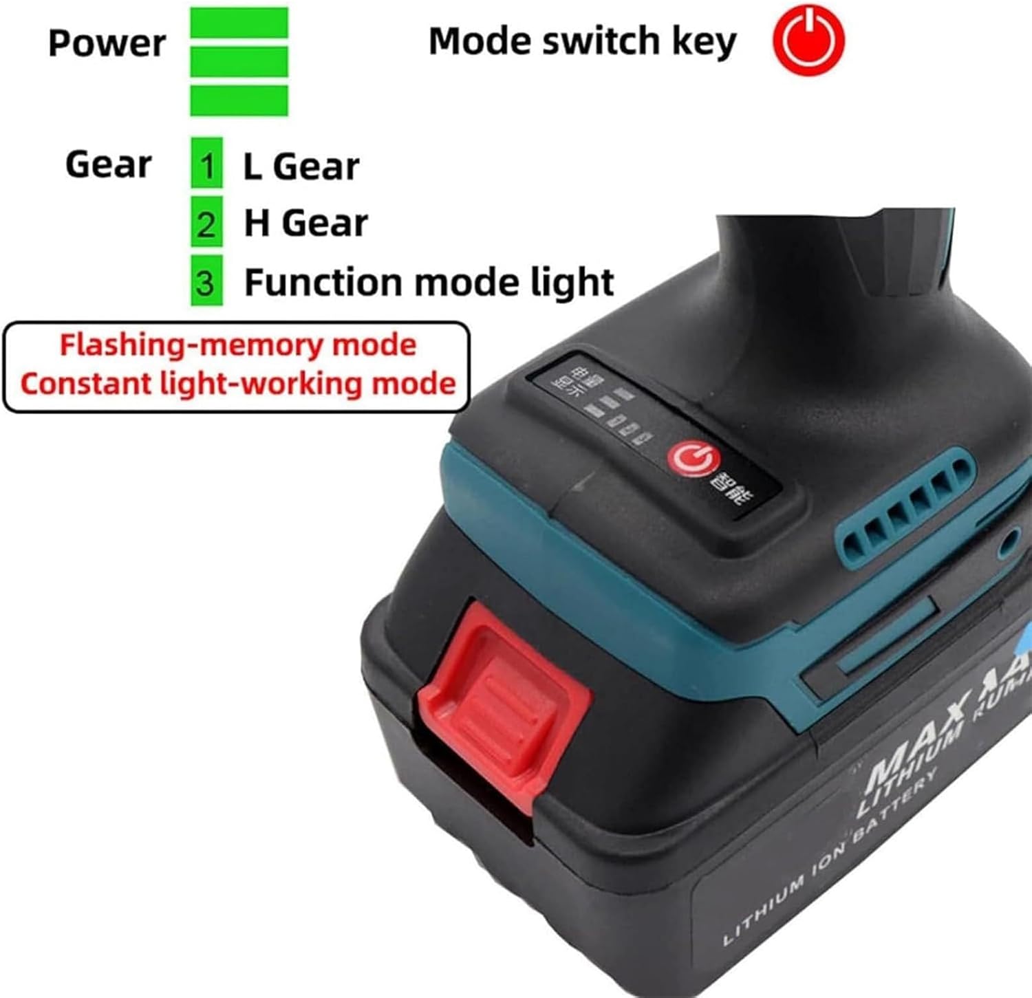Electric Rivet Gun,Cordless Rivet Gun Electric Rivet Tool Kit,ABS Cordless Brushless Rivet Hand Tool Simple Operation,for Rivets, Rivet Nuts(5200mah)