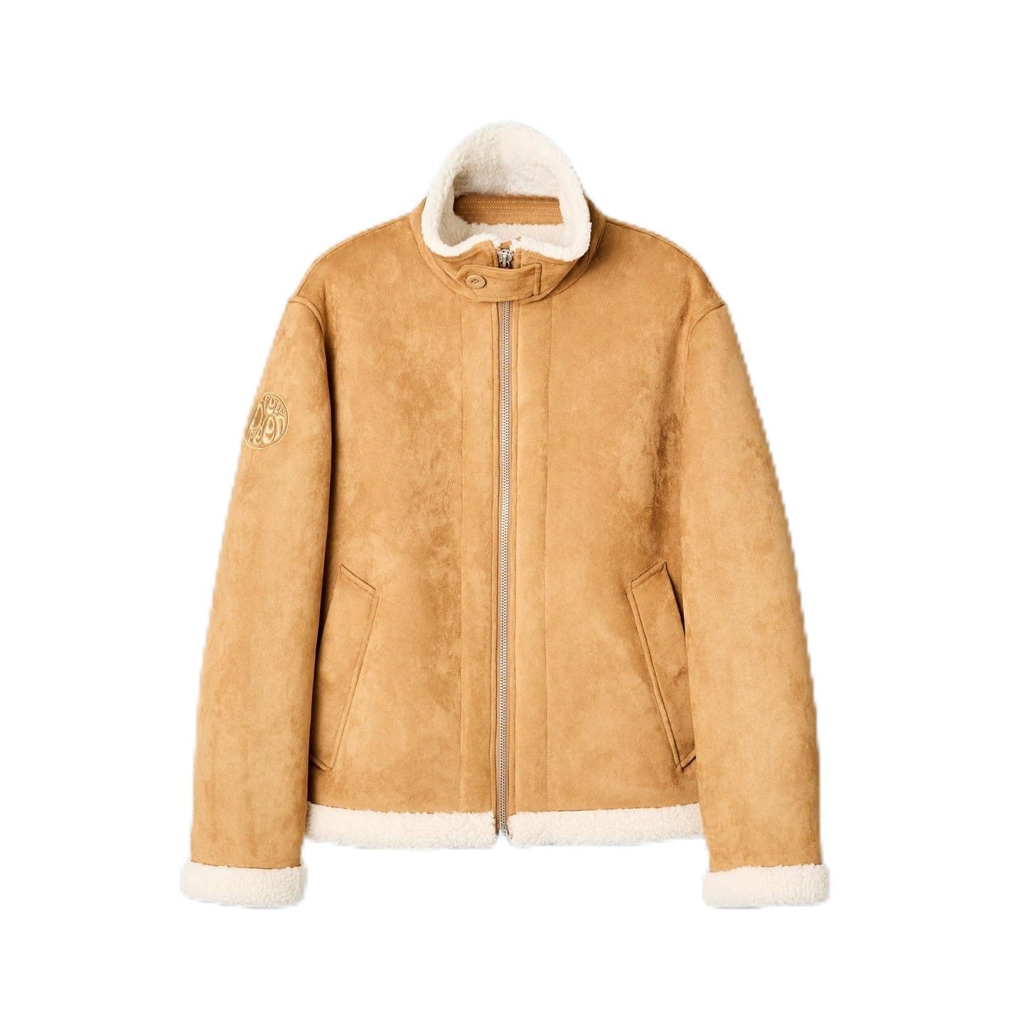 Pretty Green Men's Ashcroft Flight Insulating Aviation-Inspired Shearling Jacket - Taupe - Large