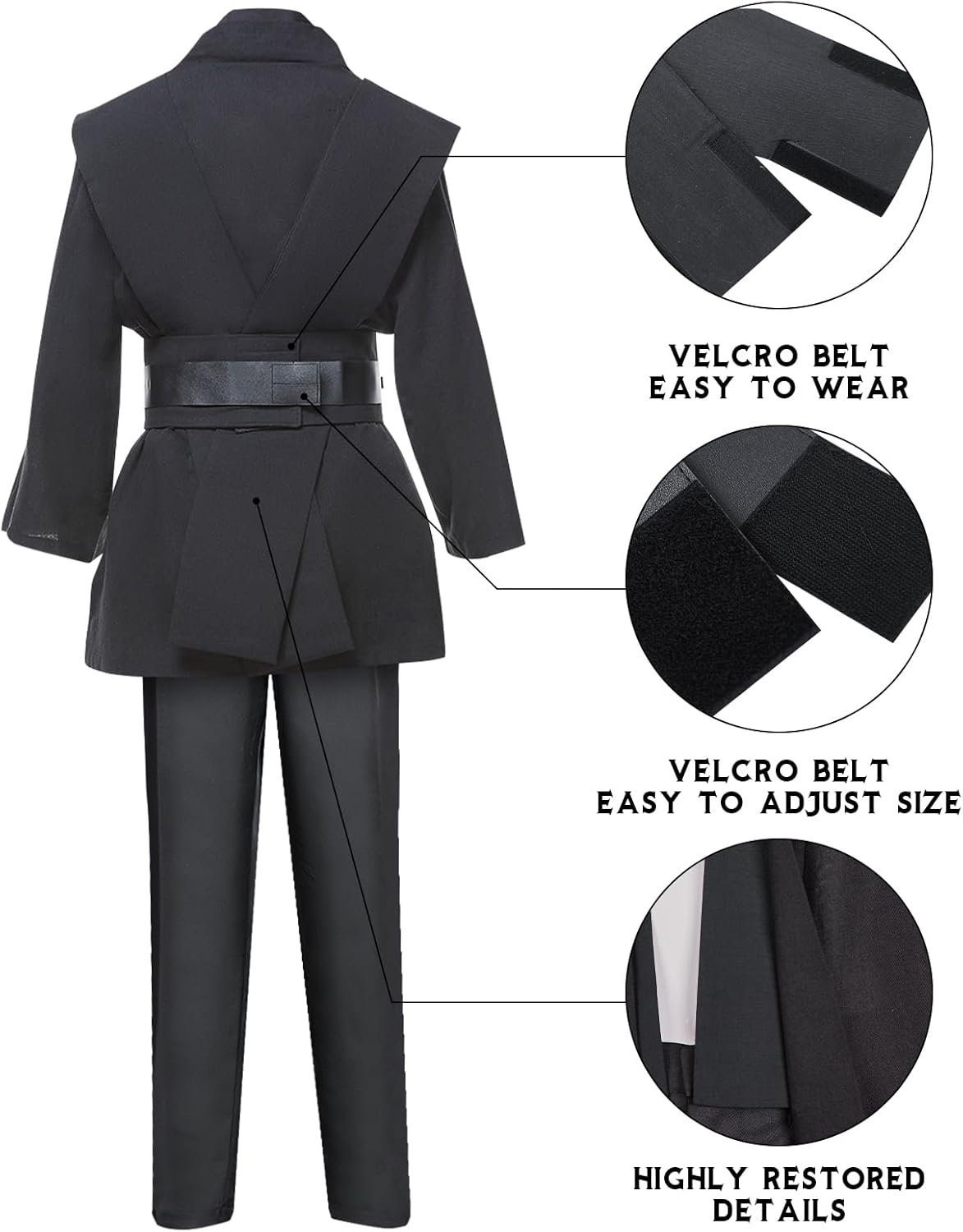 Tunic Hooded Robe Knight Costume Outfits Halloween Cosplay Costume for Mens Three Versions - Image 3