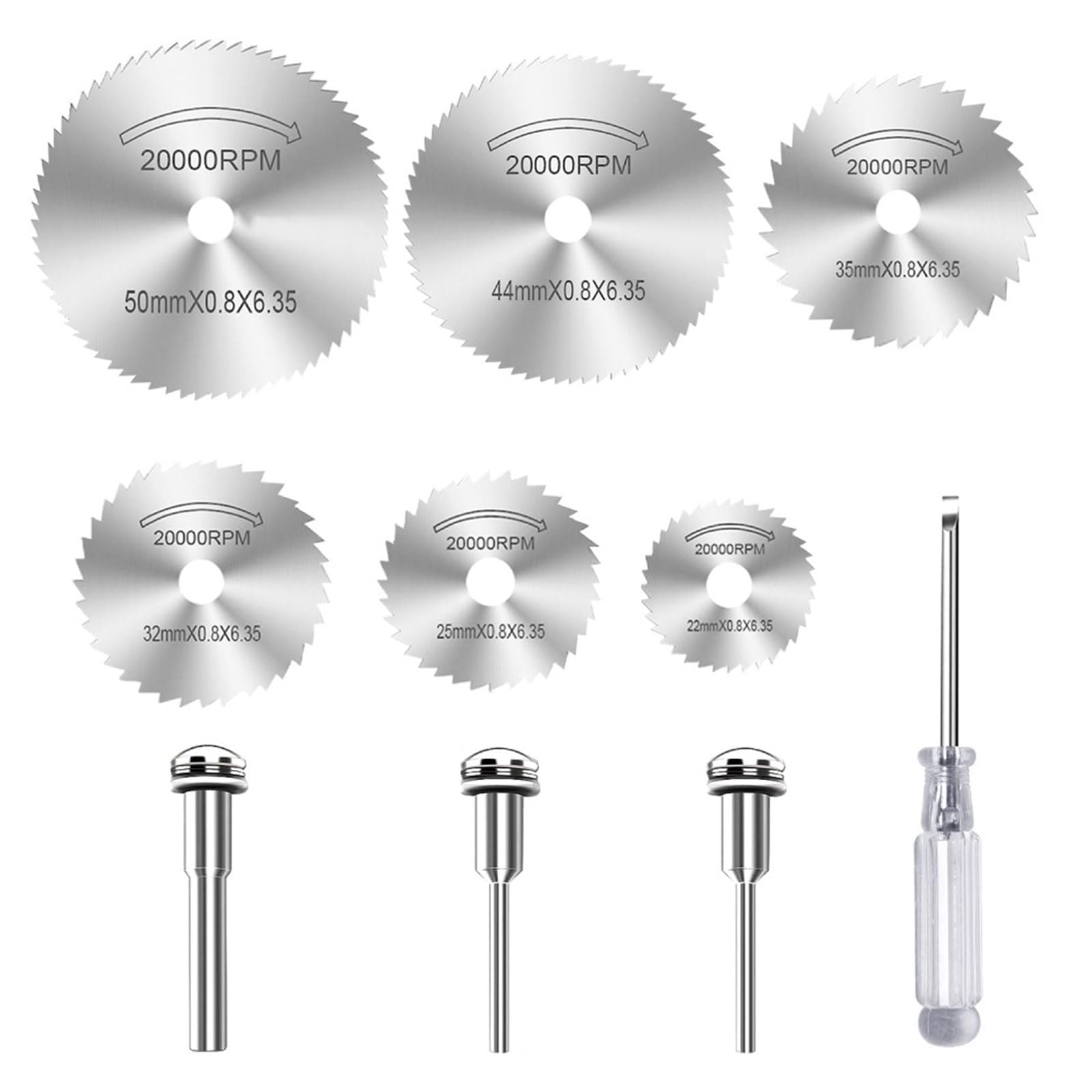 10 Piezas Discos de Sierra Circular Mini HSS Hojas de Sierra Circular para Herramientas Rotativas Accesorios para Cortar Madera Plástico Metal
