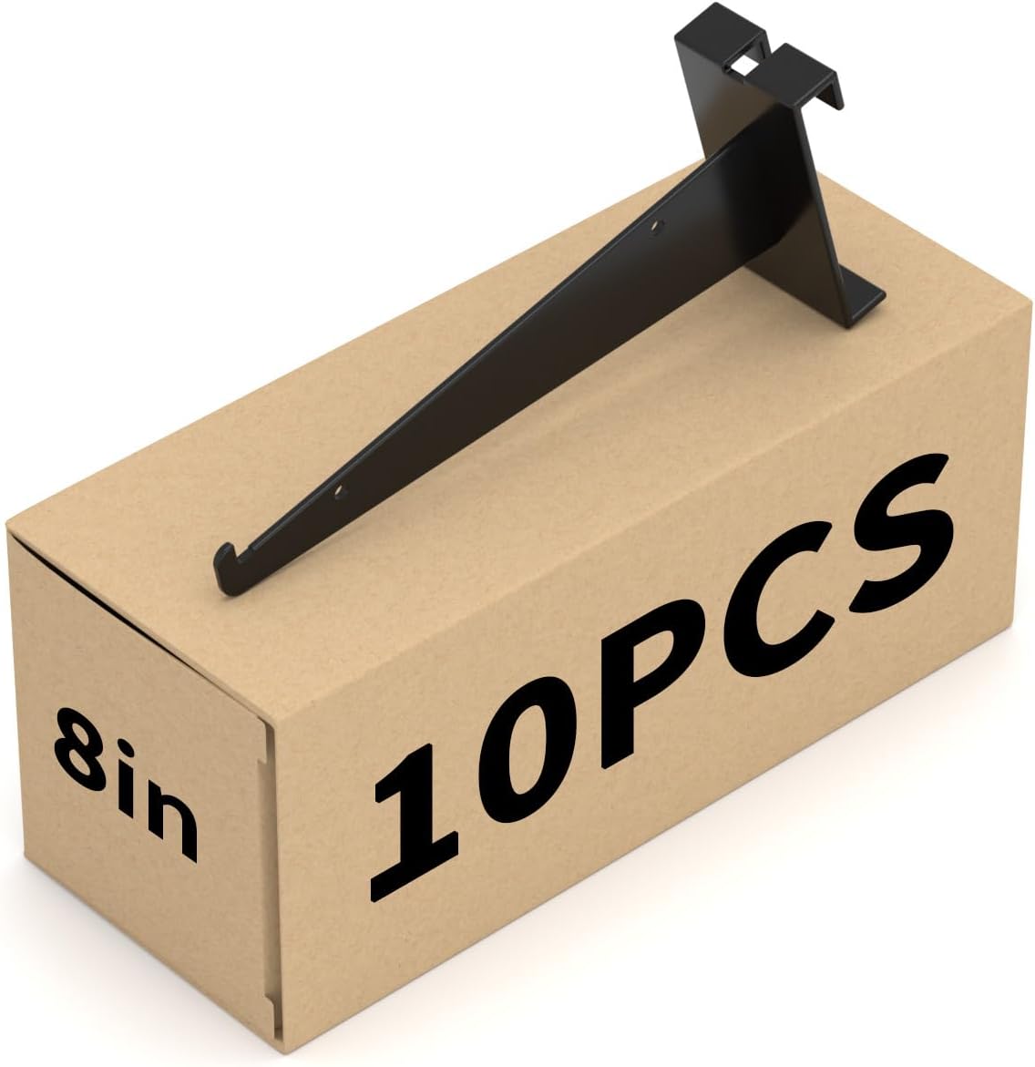 8" Grid Wall Knife Holder Brackets,10 PCS Black Metal Grid Wall Brackets, Grid Wall Accessories with Lip, for All 3" Grid Panels