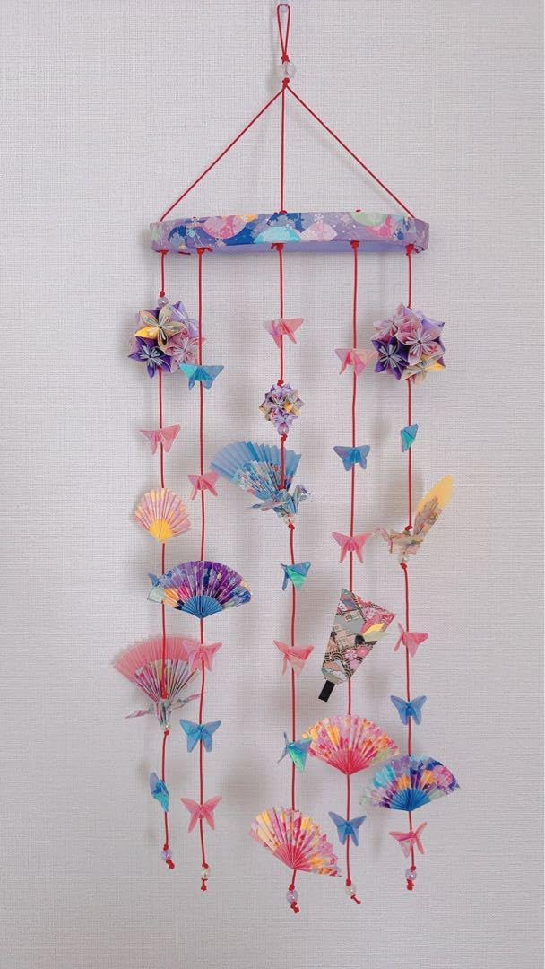 吊るし飾り（大） ひな祭り お雛様 桃の節句 壁飾り 紫 ひな祭り