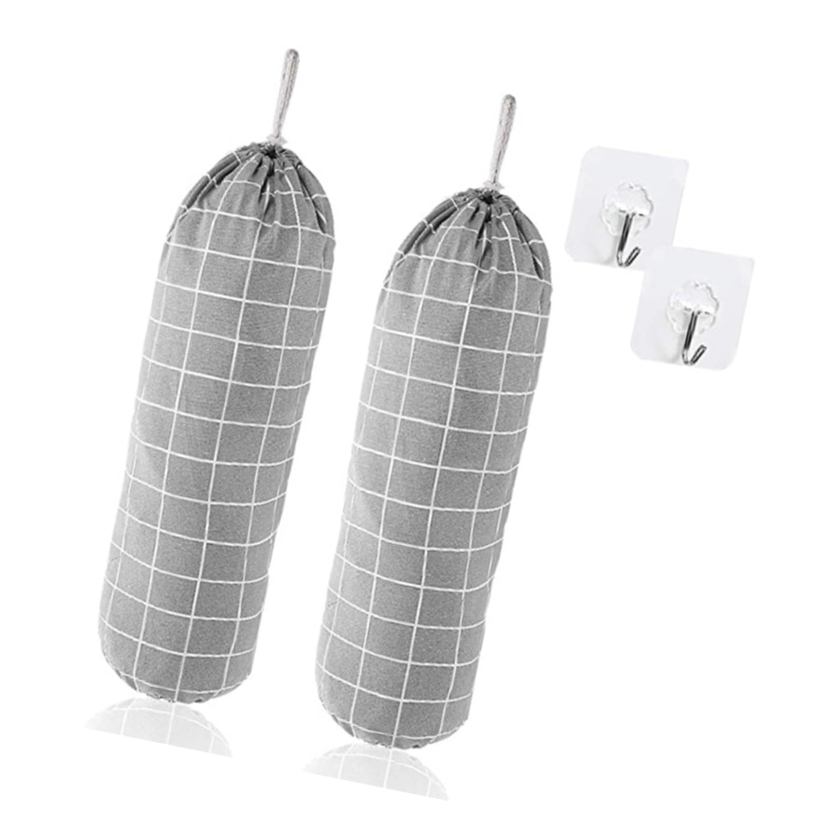 Xanorrg Gray Square Multipurpose Trash Bag Dispenser Wall Mount For Kitchen Bathroom Garage Space Saving Plastics Trash Bag Holder With Wall Mount