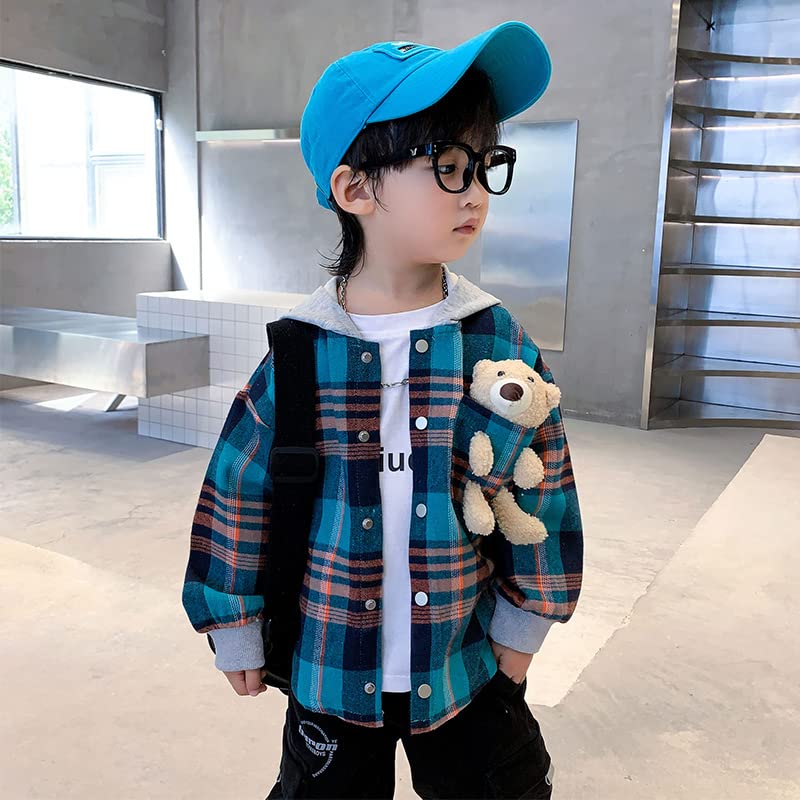 Amazon.co.jp: 子供用服の男の子ハンファンチェックシャツ2022新しい