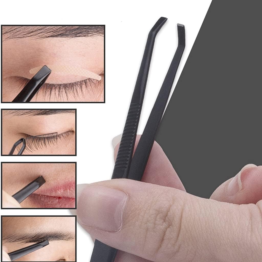 Stainless Steel Eyebrow Tweezer Oblique Pliers Pull Forceps Moustache Beauty Makeup Tools Hair Removal Clip