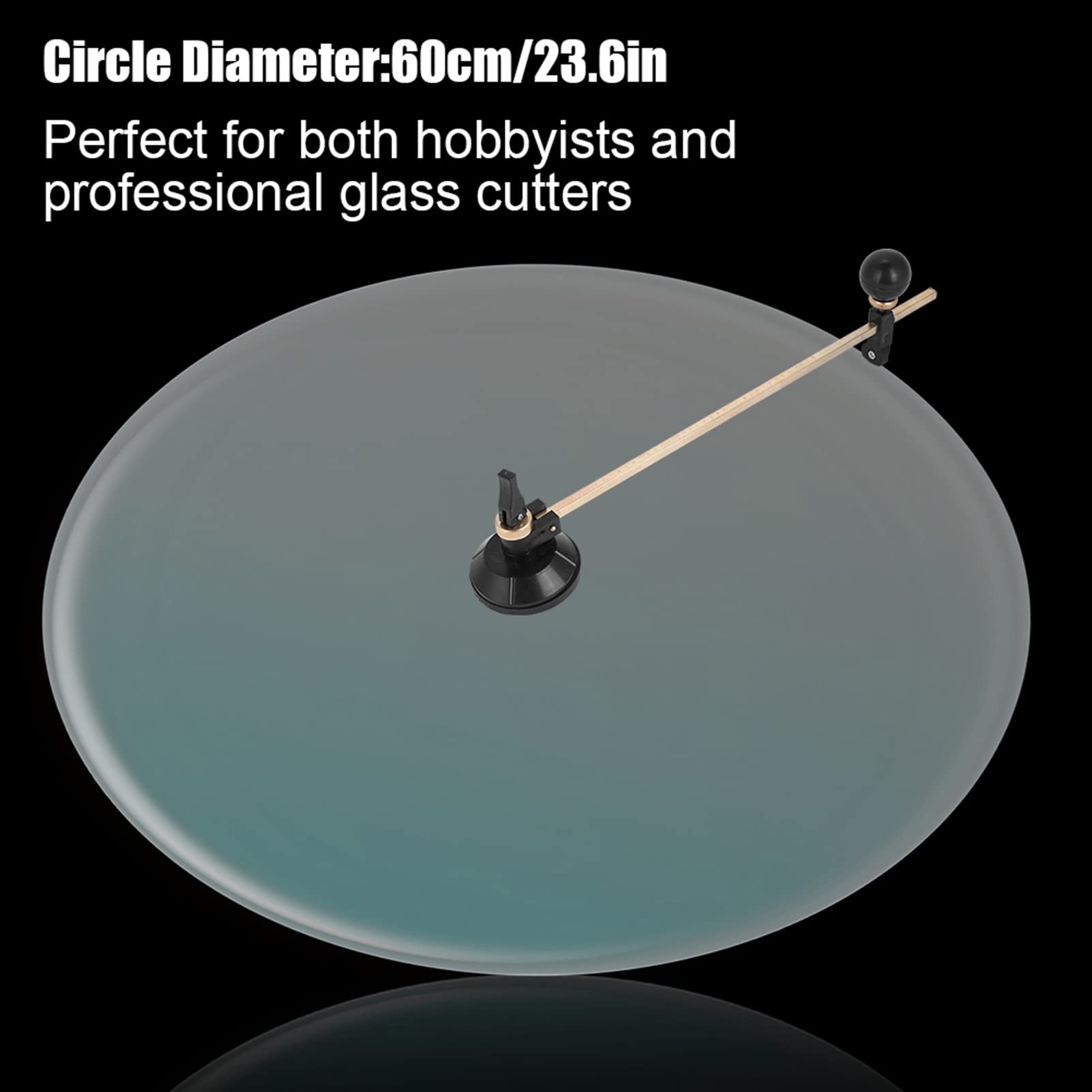 Image secondaire de Coupe-Verre Circulaire 6 Roues avec Cercle à Ventouse 60CM