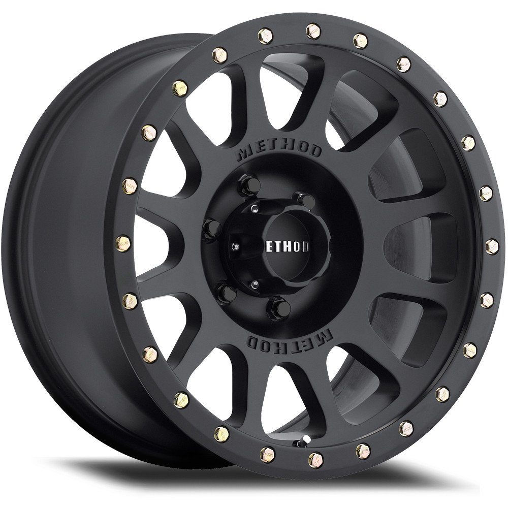 METHOD MR305 NV WHEELS RIMS 17X8.5 5X150 0mm OFFSET MATTE BLACK SIMULATED BEADLOCK