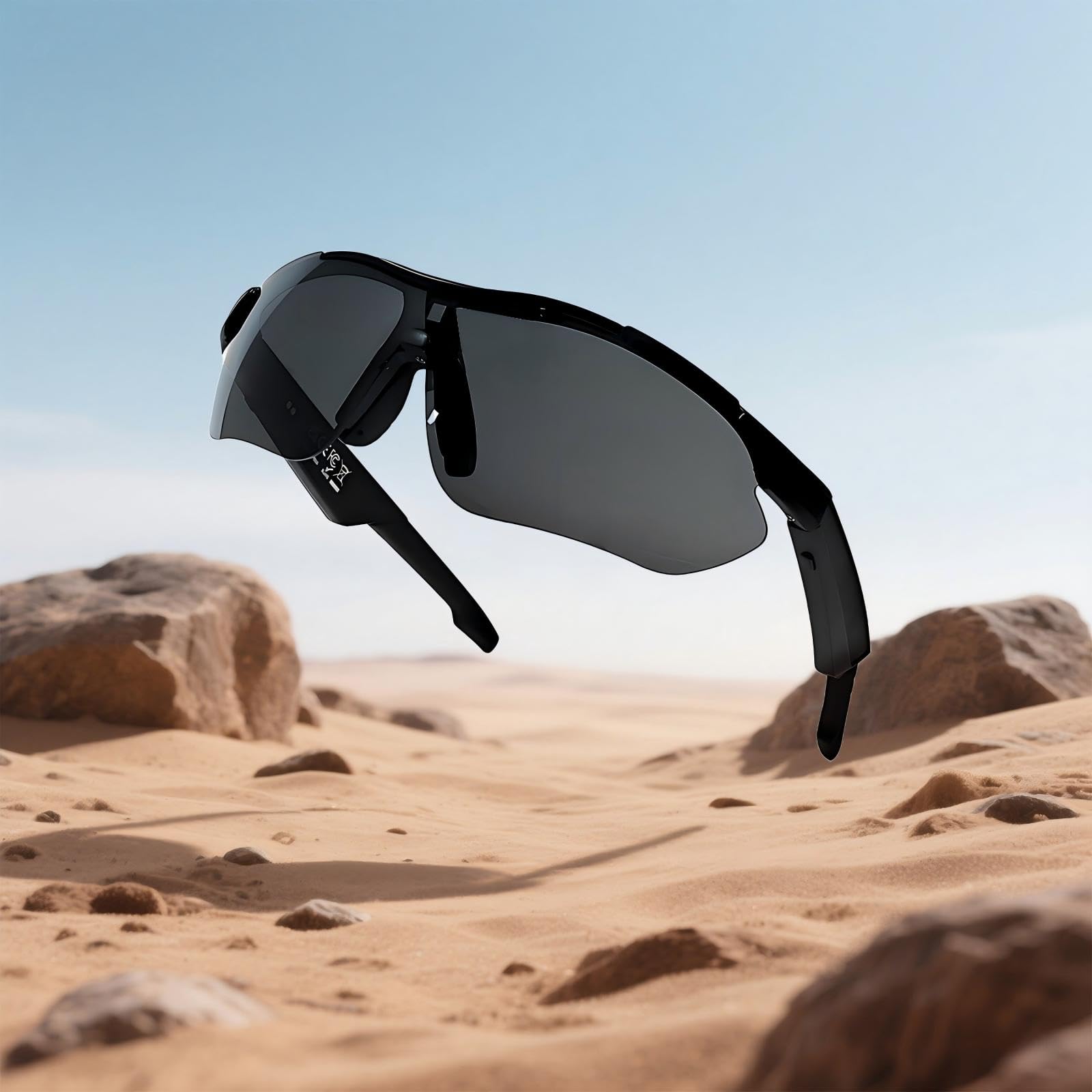 Gafas de sol polarizadas con Bluetooth para hombres y mujeres, protección UV, altavoces abiertos, micrófono integrado, gafas inteligentes deportivas para ciclismo, correr, béisbol, senderismo al