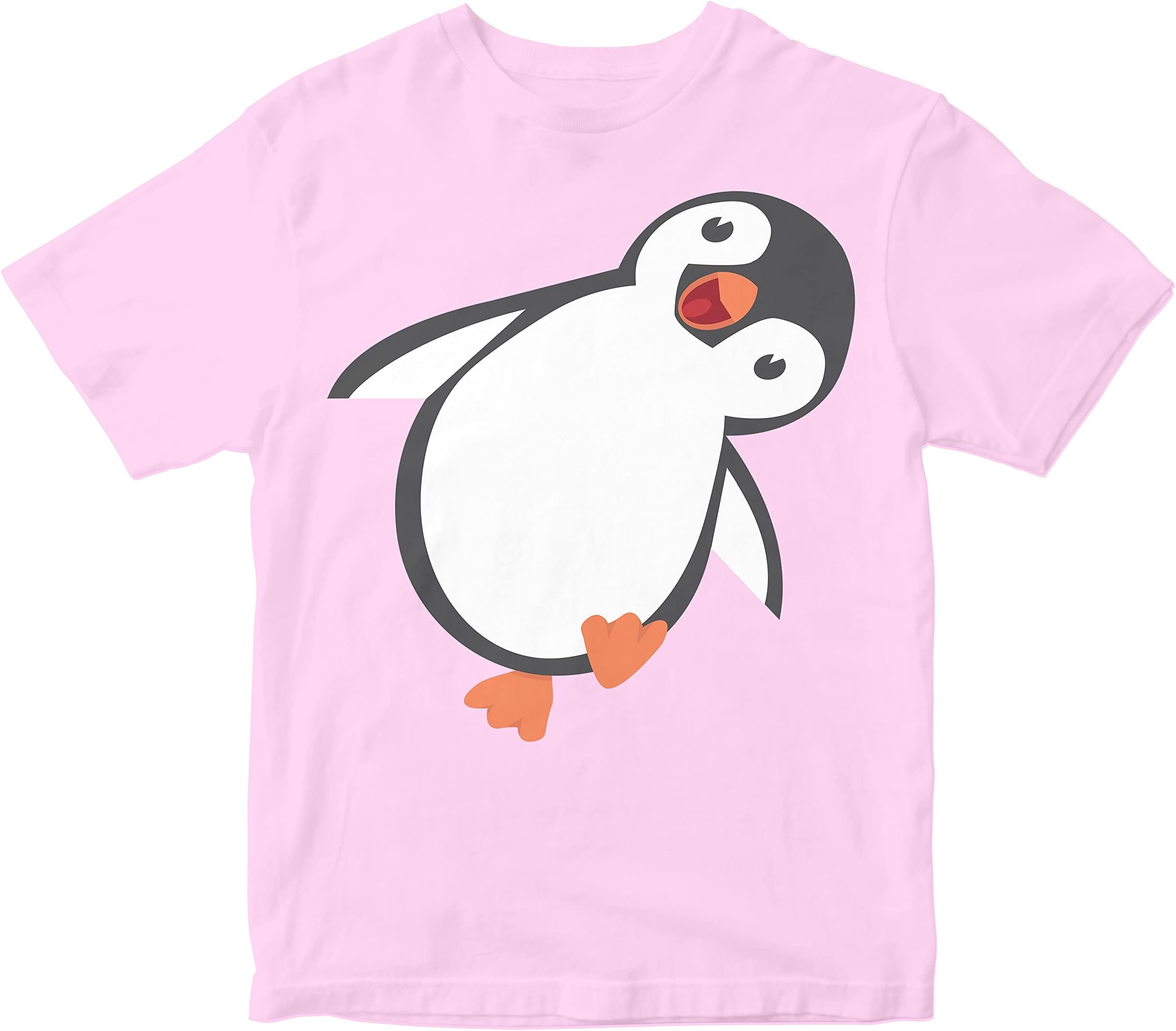 HeybrohKids T-Shirt Very Cute Penguin 100% Cotton Boy's Girl's Regular Fit Unisex T-Shirt